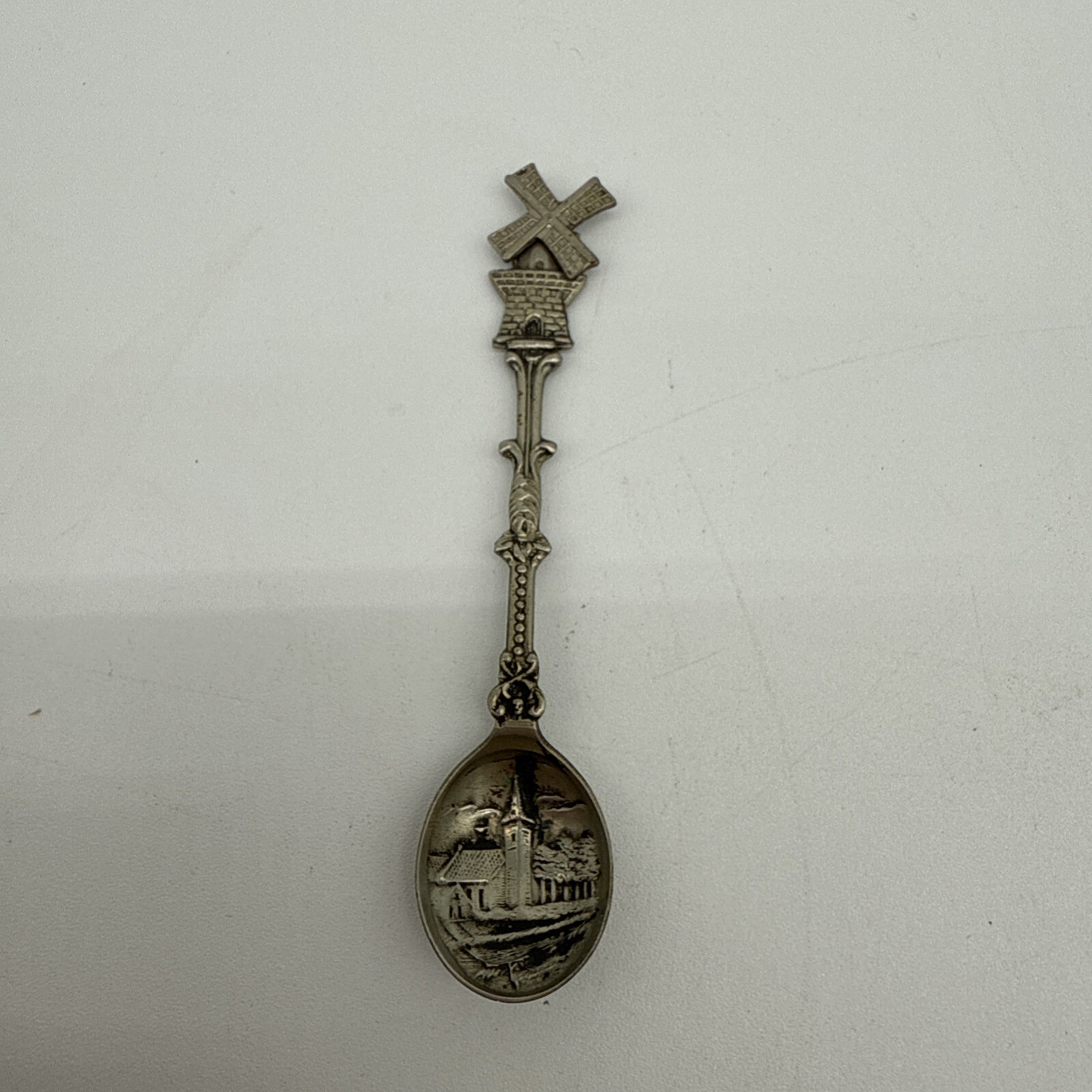 Vintage Elesva Movable Windmill Church Spoon