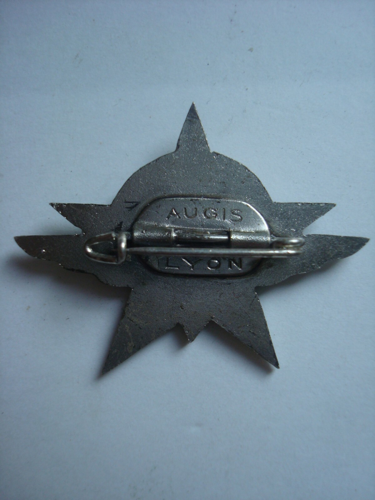 Insigne alu peint 1940 SAVOIE SKI SES CHASSEURS OU CIVIL ORIGINAL AUGIS LYON