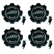 Set Of 4 American Racing Ar708 Ribelle 8 Lug Matte Black Center Cap M564mbar