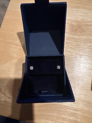 Blue Nile Diamond Stud Earrings In 14k White Gold 1/2 CT.TW