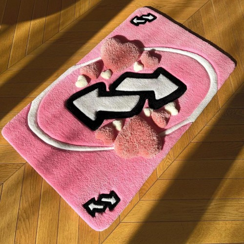 Alfombra de lana hecha a mano con tarjeta inversa Uno para sala de estar del hogar - Imagen 2 de 10