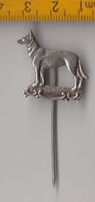 Vintage German Shepherd Alsatian stick pin badge 1960s Dog
