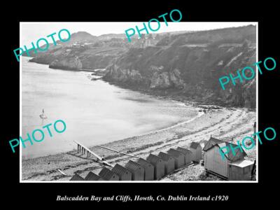 OLD POSTCARD SIZE PHOTO OF BALSCADDEN BAY HOWTH Co DUBLIN IRLELAND c1920