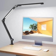 LED Desk Lamp with Clamp  Stand/Base Swing Arm Eye Care Aluminum