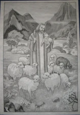* TRI CHEM 8499 JESUS THE SHEPERD OF THE SHEEP BLACK SHEEP  Picture TRICHEM