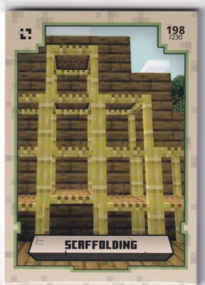 Panini Minecraft Adventure Trading Cards Karte Nr. 198 Scaffolding / Gerüst