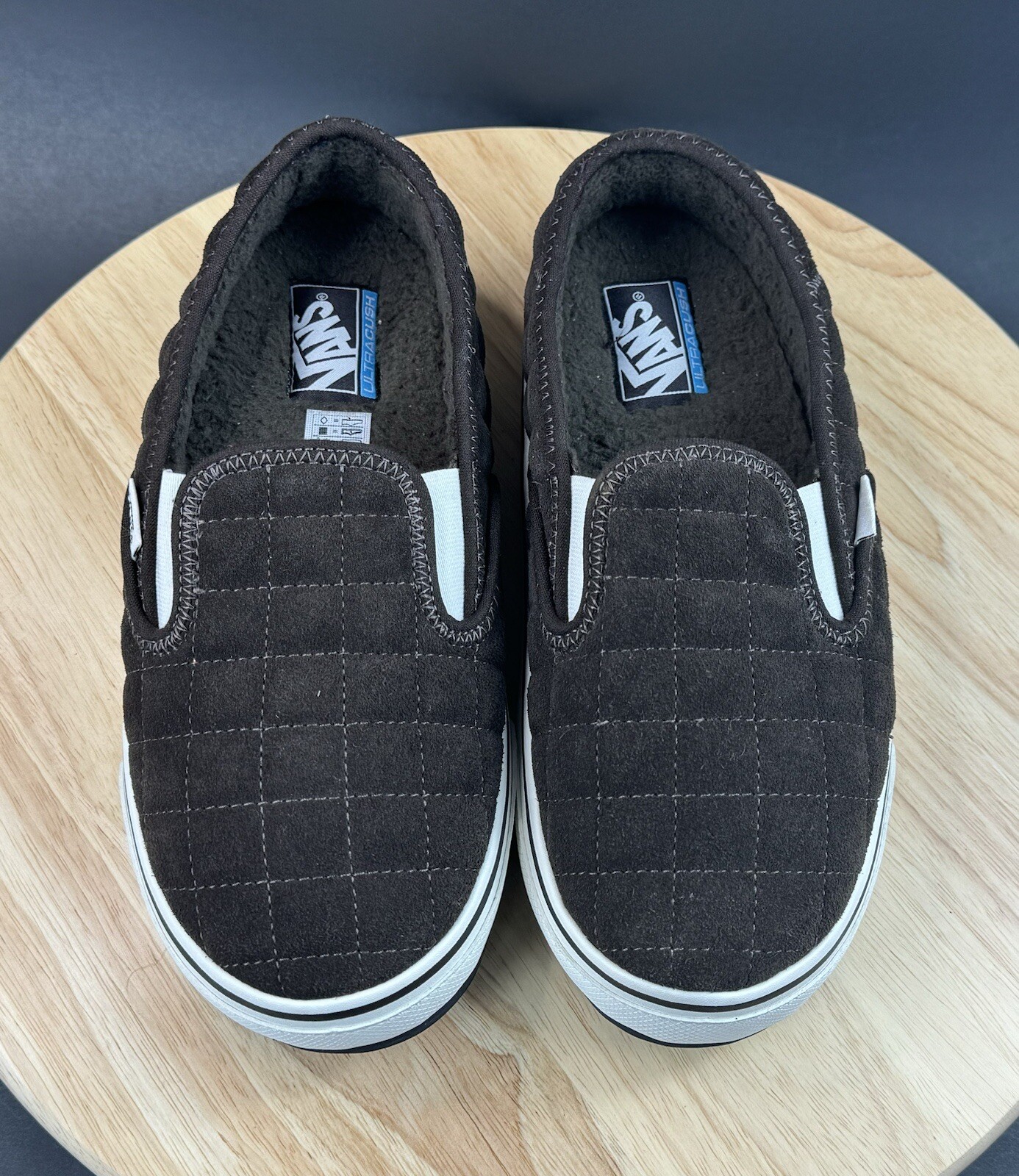 Vans Slip-Er 2 Slip-On Loafers Brown Suede Casual Shoe Men 7 Women 9-image