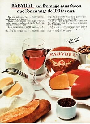  Advertising 0222 1969 Babybel Cheese Fashionless  