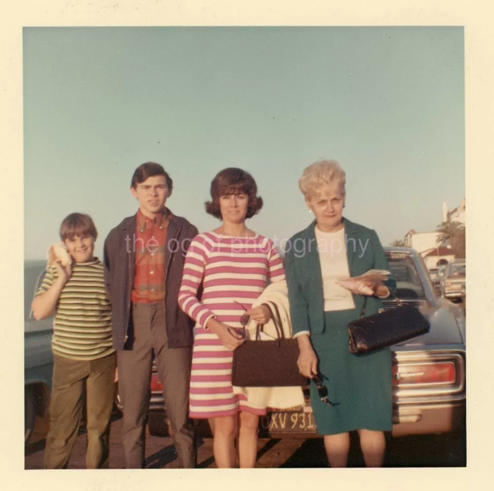 Classic 1960s Family Portrait FOUND PHOTO Color Original VINTAGE 212 LA 82  | eBay