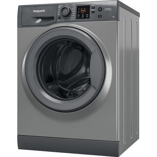 Hotpoint NSWM864CGGUKN Super Silent Washing Machine 8kg, 1600 Spin, LED