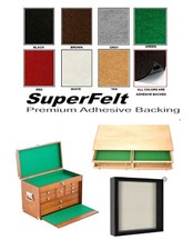 FELT - BLACK - ADHESIVE BACKED - PROTECTIVE 12" Width x 36" Long ARTS CRAFTS