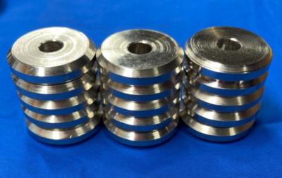 STEEL SPACERS TAPERED STYLE 1/2'' BORE 1-3/4'' OD 1/8'' TAPER LENGTH LOT OF 15