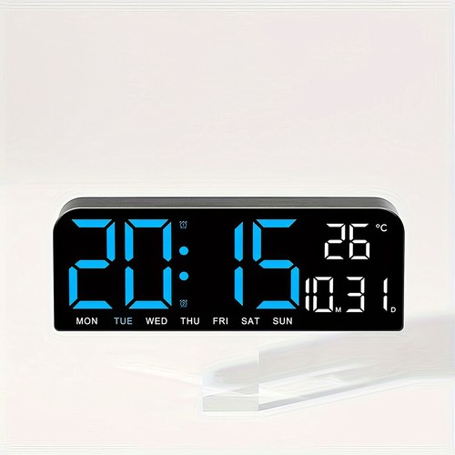 Large Digital Big Jumbo LED Wall Desk Clock Display With Calendar Temperature AU - Picture 16 of 29