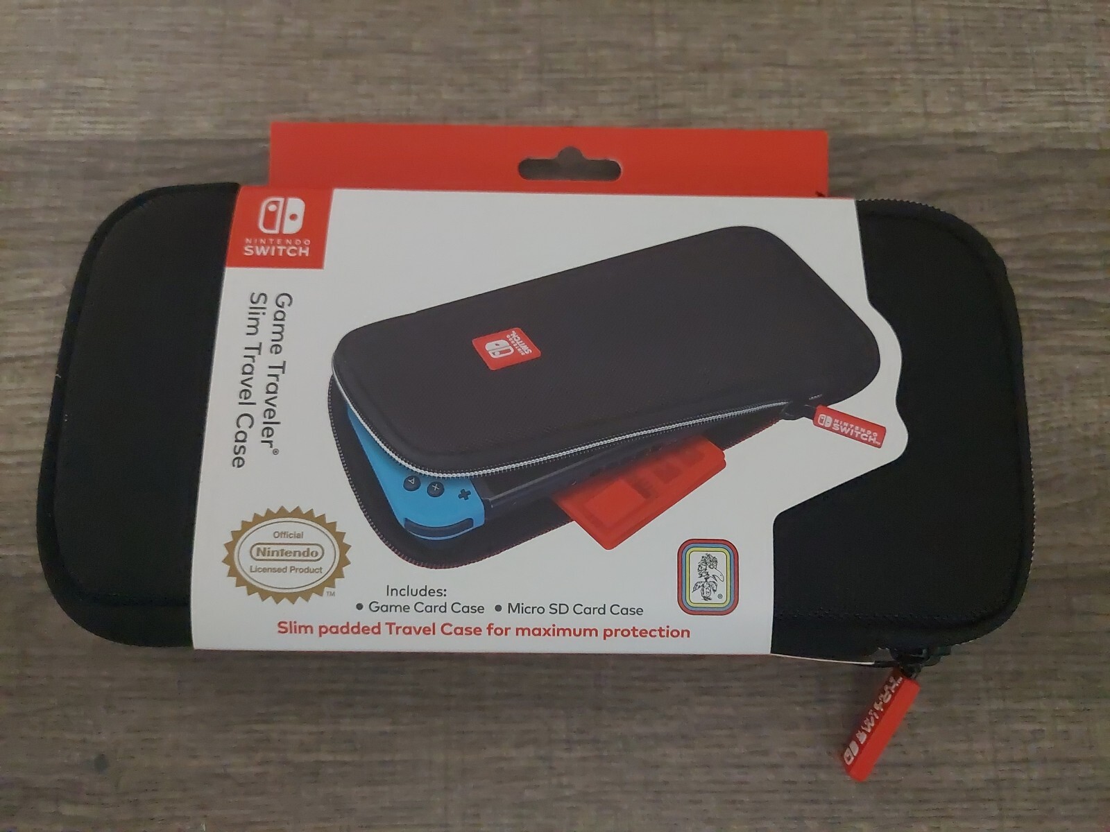 Nintendo Switch Game Traveler Slim Travel Case with Game Card Case, Black, NIB-image