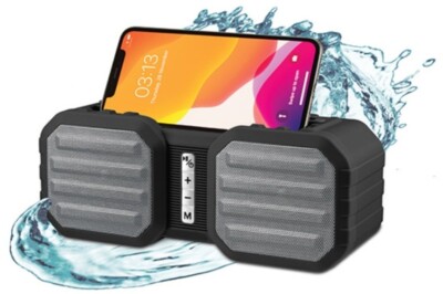 Coby CSTW-432-BLK Portable WP Rechargeable Wireless