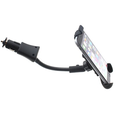 Charger Car Mount Holder DC Socket USB Port Cradle Rotating for Cell Phones