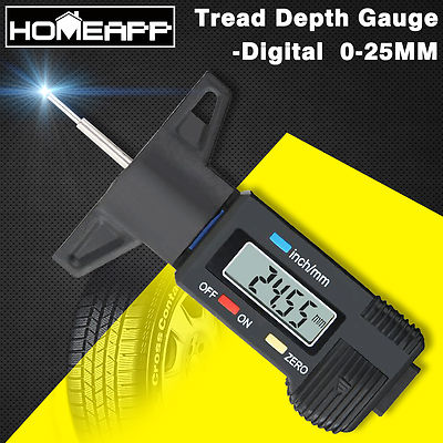 Car Digital Depth Measure Gauge Tyre Tread Brake Pad Shoe Caliper LCD Display AU
