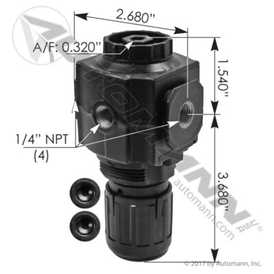 Air Regulator - Automann AR170142 - 5-150psi - 1/4'' PTF (Norgren)