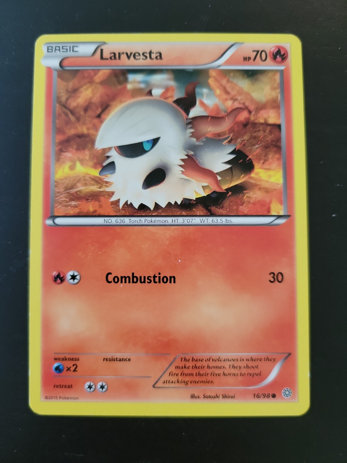 Pokemon TCG Card 2015 Ancient Origins - Larvesta 16/98