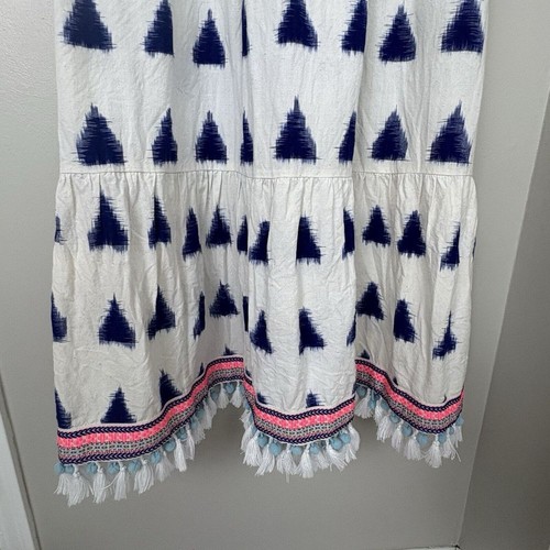 Abito Tessora Anthropologie Mona Ikat piccolo fiocco boho nappa isola vacanza divertimento - Foto 4 di 14