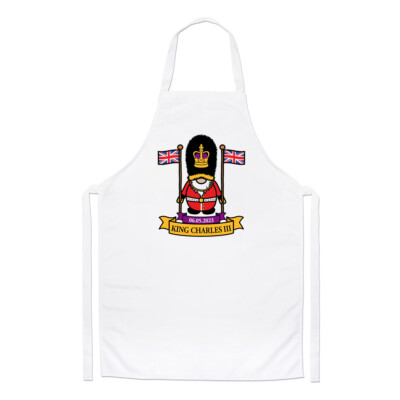 Gonk Beefeater Kings Guard Kochschürze Charles III Krönung Wichtel Kochen