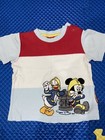 Baby boy H&M Disney Mickey Mouse 2 tops long and short sleeves 6-12 m LOT stripe — photo 2