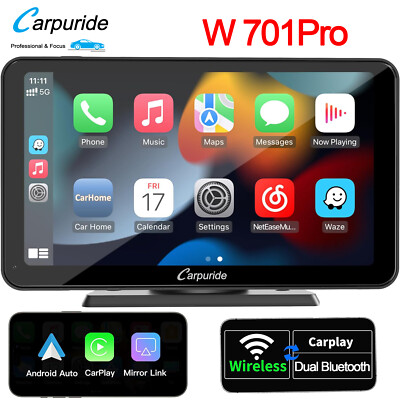 Carpuride W701Pro Wireless Apple Carplay Android Auto Car Stereo Dual Bluetooth