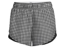 Athletic Works Womens Size XXL 20 Black Gingham Pull-On Running Shorts