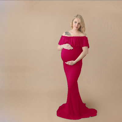 Red Maternity Dress-Medium/Maternity Gown | eBay