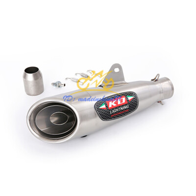 51mm Universal Exhaust Tail Pipe Motorcycle Mufflers Silencer Stainless Steel