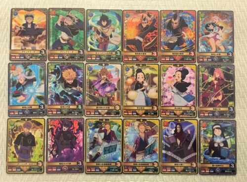 NEW Black Clover GRIMOIRE BATTLE Part1 Common Cards Set of 18 Official Japan - Picture 2 of 7