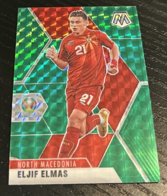 2021-22 Panini Mosaic UEFA Eljif Elmas Green Prizm