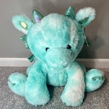 FAO Schwarz Glow Bright Toy Plush LED with Sound Dragon 15" Stuffed Animal NWT