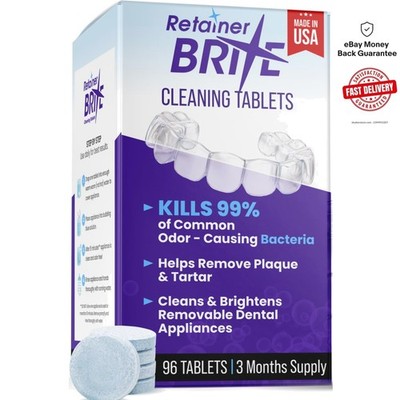 96 Count Dental Appliance Cleaning Tablets   Effortless Freshness for Retainers