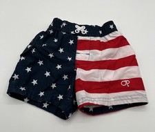 Boys Toddler OP Ocean Pacific 6-9 Months Swimming Trunks. Red-White-Blue