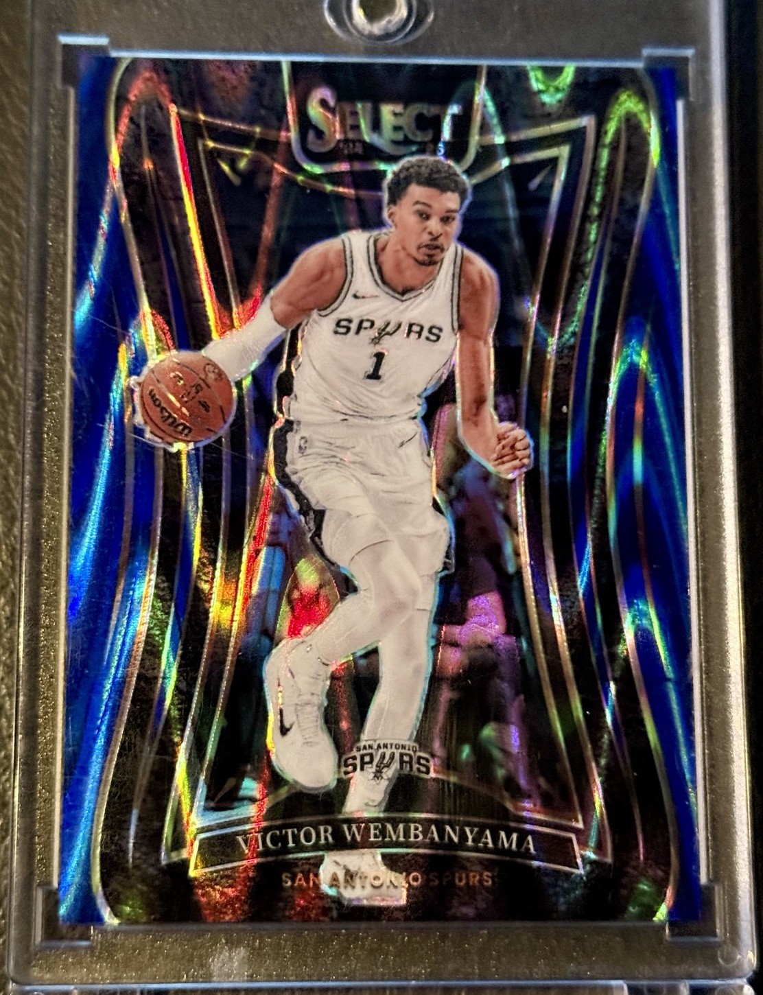 2024-25 Panini Select - Mezzanine Victor Wembanyama #309 Blue Tectonic Prizm /99