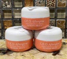 Bundle 3 Sunday Riley CEO Afterglow Vitamin C Gel Cream 0.3 Oz Each- 0.9oz Total