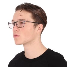 Calvin Klein Demo Rectangular Men's Eyeglasses CK20304 001 55 CK20304 001 55