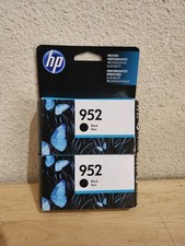 NEW GENUINE HP 952 BLACK INK CARTRIDGES LOT OF 2 F6U15AN EXP 02/2018