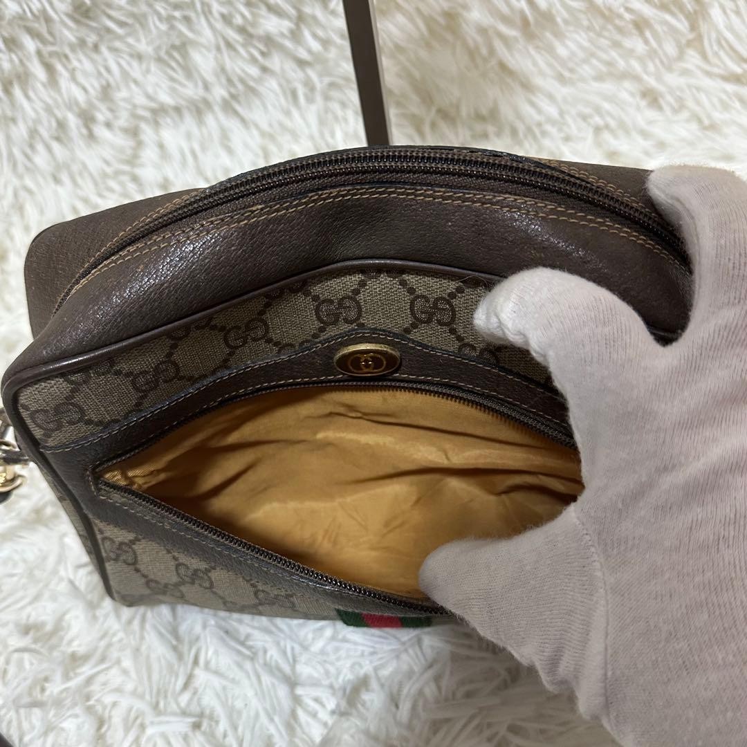 GUCCI Old Micro GG Supreme Leather Shoulder Bag Brown Unisex Crossbody Authenti thumbnail 18
