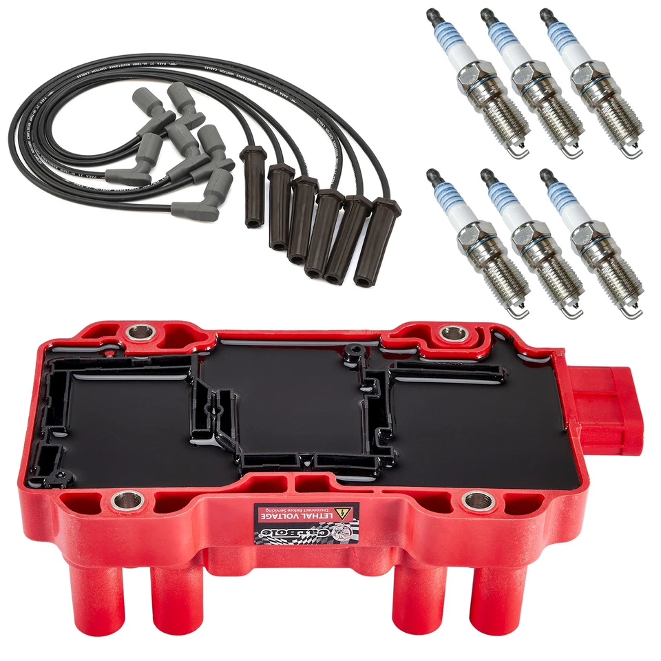 Bobina de encendido y bujía y cable para Chevrolet GMC Buick Saturn 3,5/3,9 L UF434 Foto 4 de 4