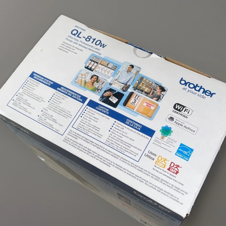 Brother QL-800 Label Printer High-Speed Thermal Black/Red P-Touch USB w/Cables - Image 2 of 4