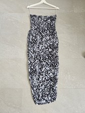 River Island,  ruched mesh  bandeau  midi, party ,summer dress size 8. 