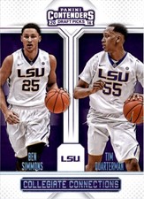 2016-17 Panini Contenders Collegiate Connection 5 Ben Simmons Tim Quarterman BSK