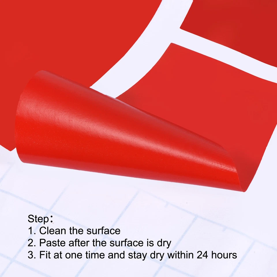 4 Pairs 11x4.2" Footprints Floor Stickers Floor Wall Stairs Decal Red - Image 4 of 4