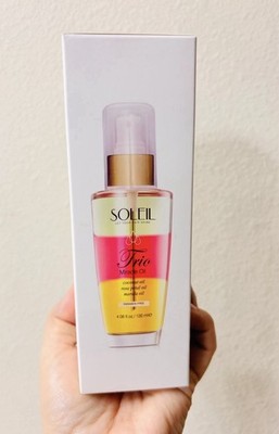 Authentic Soleil Trio Miracle Oil Coconut Rose Marula Hair Treatment $299 MSRP