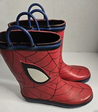 Marvel Spider-Man Rain Boots Kids Size 13- 1 Galoshes