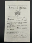 1862 Civil War Document Maryland Militia Medical Exemption Signed Surgeon