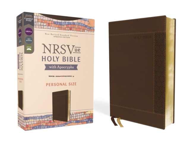 NRSVue, Holy Bible with Apocrypha, Personal Size, Leathersoft, Brown, Comfort