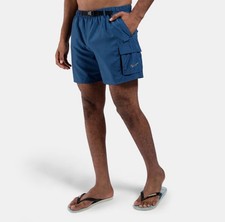 Nike Swimming Voyage 5 inch volley cargo swim shorts in court blue Size m New